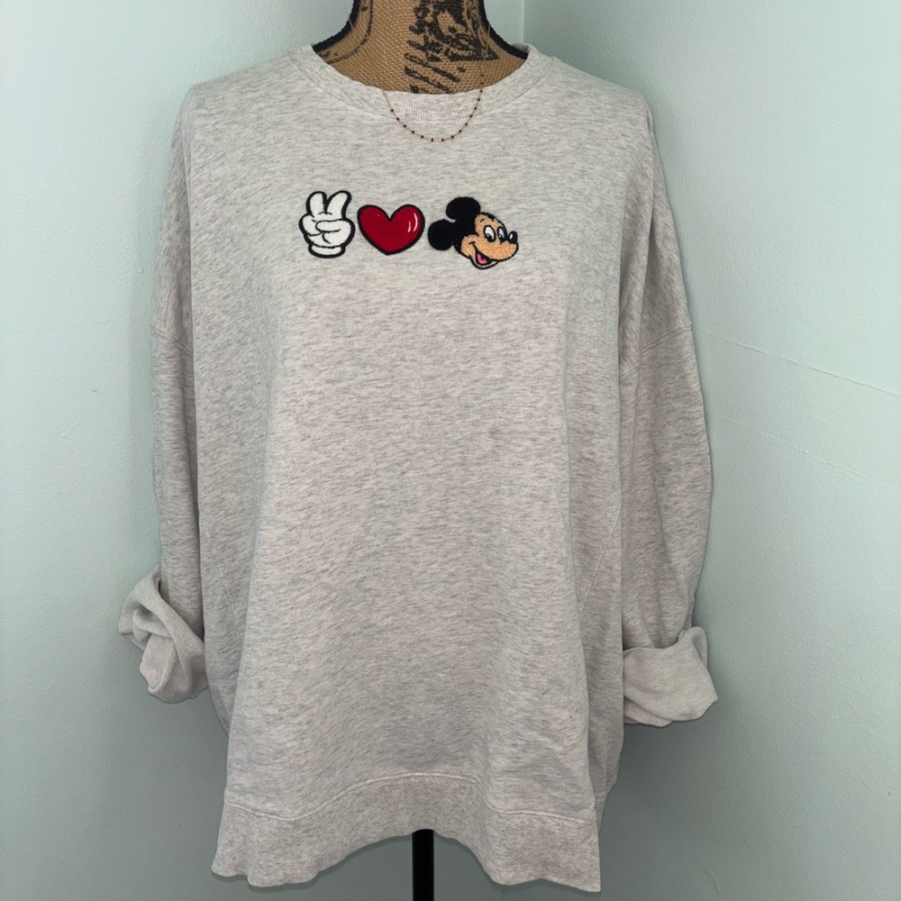 Disney Light Gray Mickey Sweatshirt